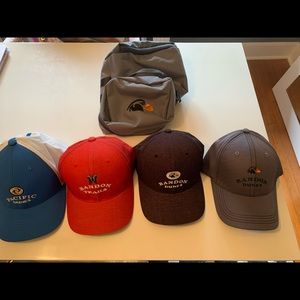 4 s/m size stretch fit Bandon Dunes hats w/bag.